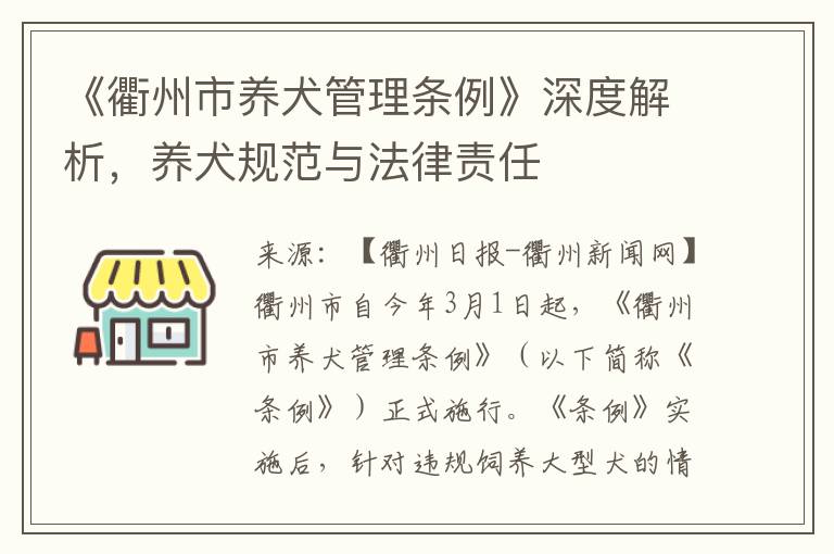 《衢州市养犬管理条例》深度解析，养犬规范与法律责任