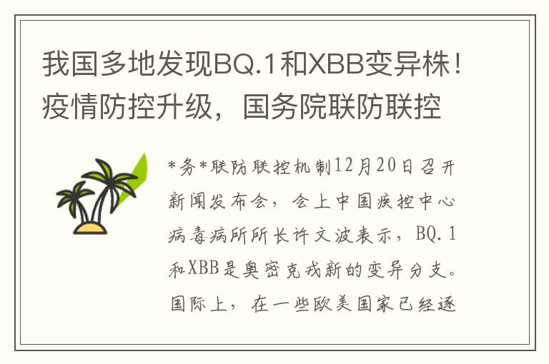 我國多地發現BQ.1和XBB變異株！疫情防控陞級，國務院聯防聯控機制發佈重要指引