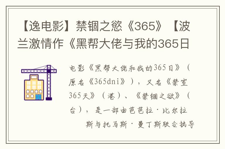 【逸电影】禁锢之慾《365》【波兰激情作《黑帮大佬与我的365日》，炽烈爱恋的禁锢与争议】