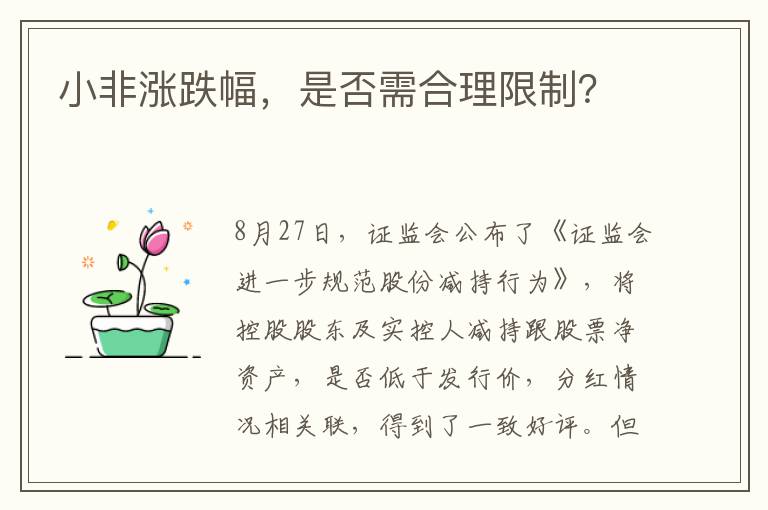 小非涨跌幅，是否需合理限制？