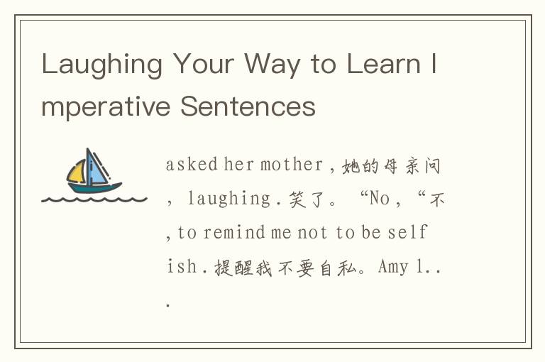 Laughing Your Way to Learn Imperative Sentences