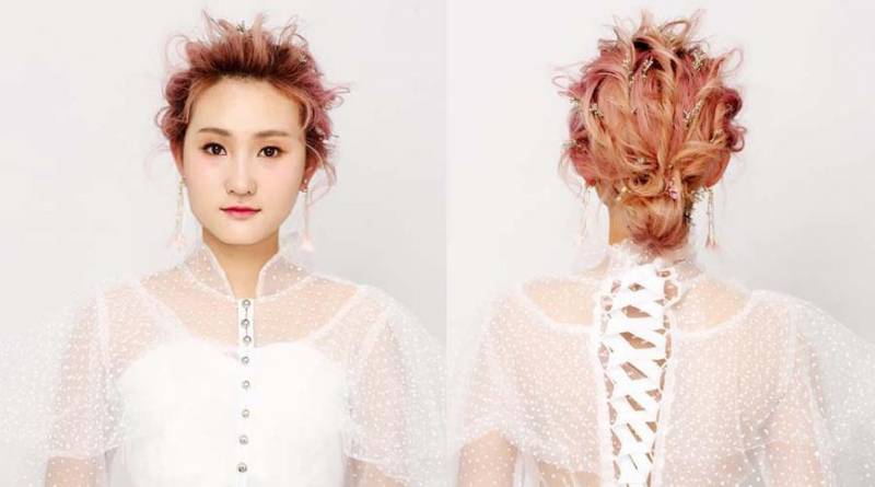 新娘短发发型教程，轻松打造韩式风格与编发技巧，适合短发新娘的五种简单造型