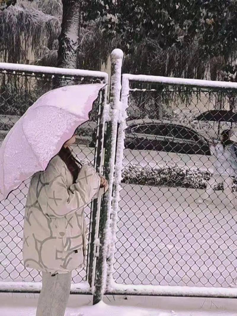 潍坊科技学院版美丽中国，雪中校园，绽放科技与自然交融的静谧之美