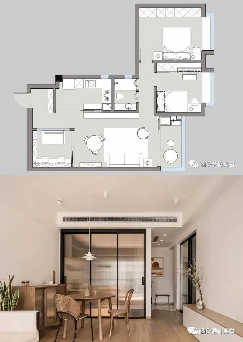 在客厅隔出书房的小户型装修案例，实用隔断技巧与布局建议