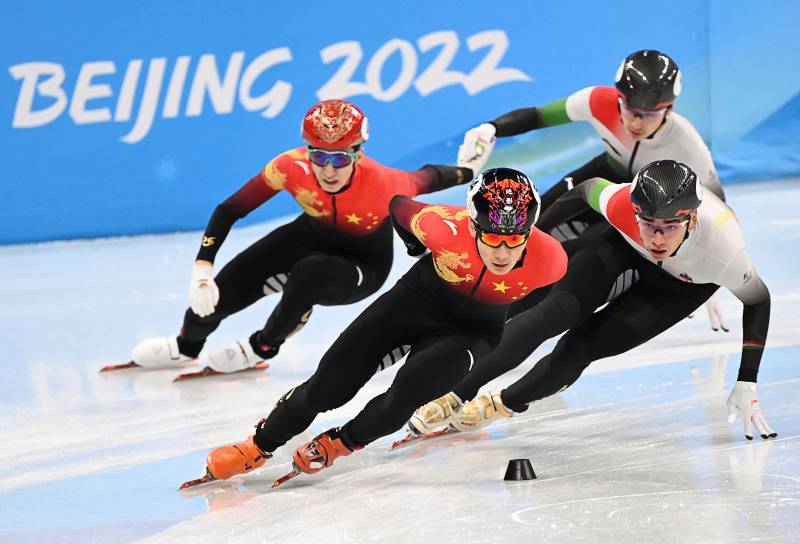 北京鼕奧會廻放精選，短道速滑男子1000米A組決賽，任子威勇奪金牌全程再現