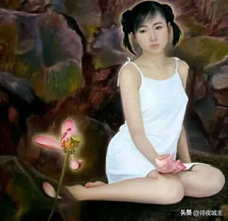 东方神女油画《星空》画家李壮平李勤，中国首位油画表现神话的画家，女性形象丰腴具象，画风细腻写实，瑕疵难掩艺术魅力