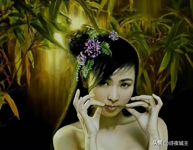 东方神女油画《星空》画家李壮平李勤，中国首位油画表现神话的画家，女性形象丰腴具象，画风细腻写实，瑕疵难掩艺术魅力