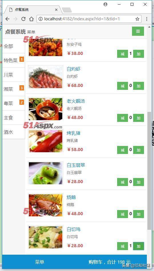 51点菜网，手机点餐带后台管理源码解决方案