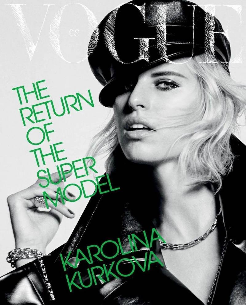 KarolinaKurkova的微博，超模Karolina Kurkova 登上娘家版《VOGUE》封面，展现东欧风采！