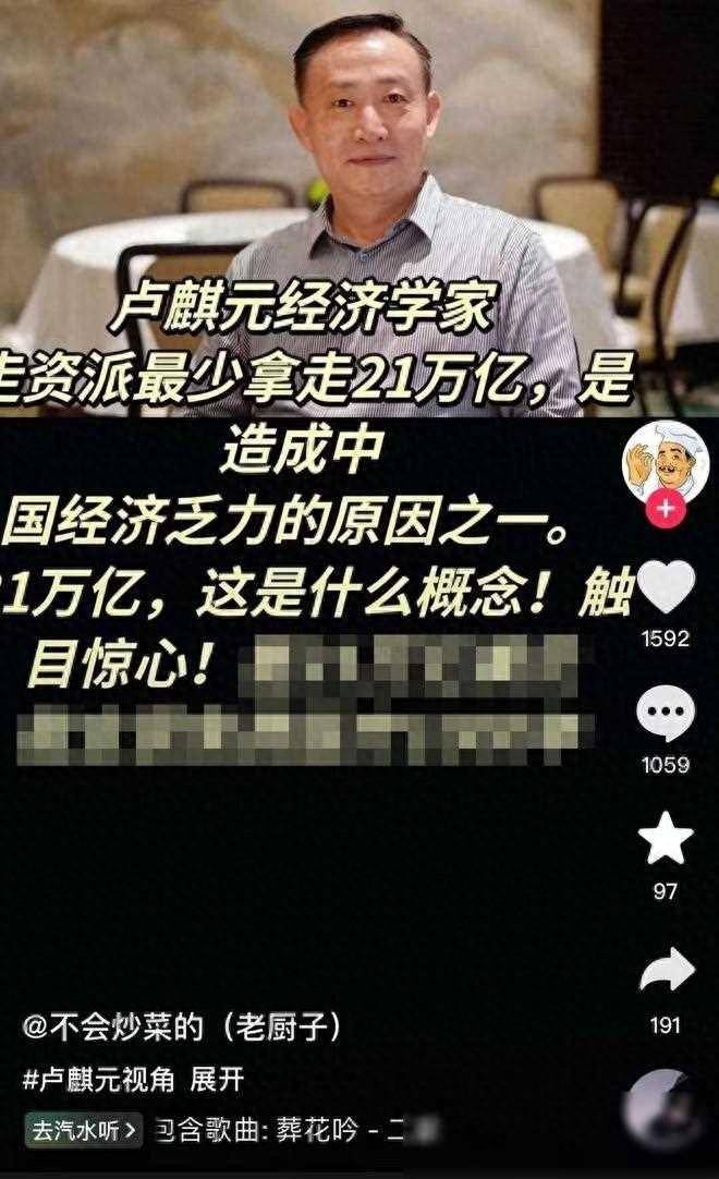 盧麒元指走資派取21萬億致經濟乏力，真偽經濟學家之辯