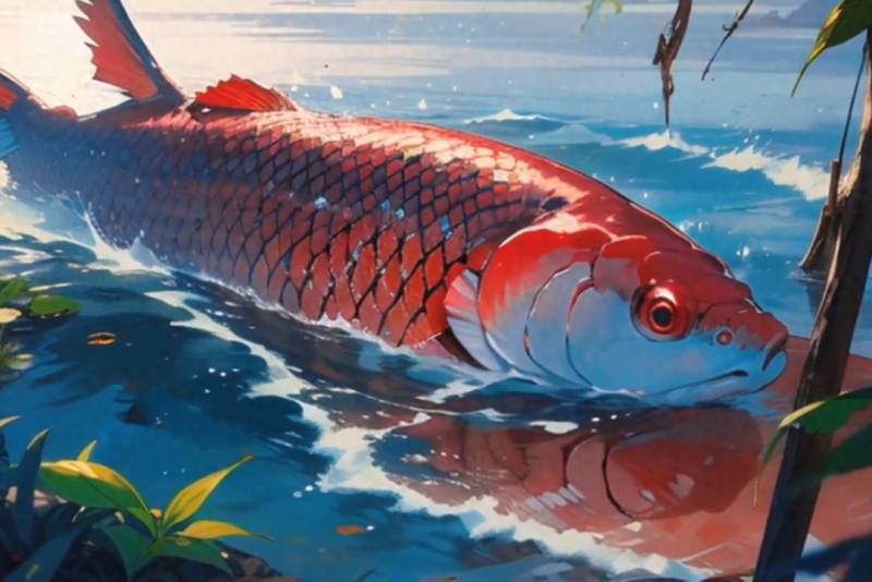 红鲤鱼与绿鲤鱼，和谐共生的水韵故事
