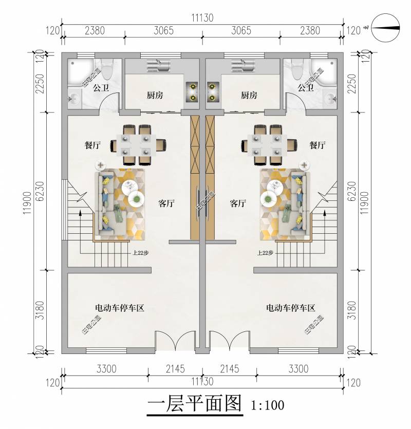 农村别墅设计省钱，10款双拼方案，家庭共筑温馨家园