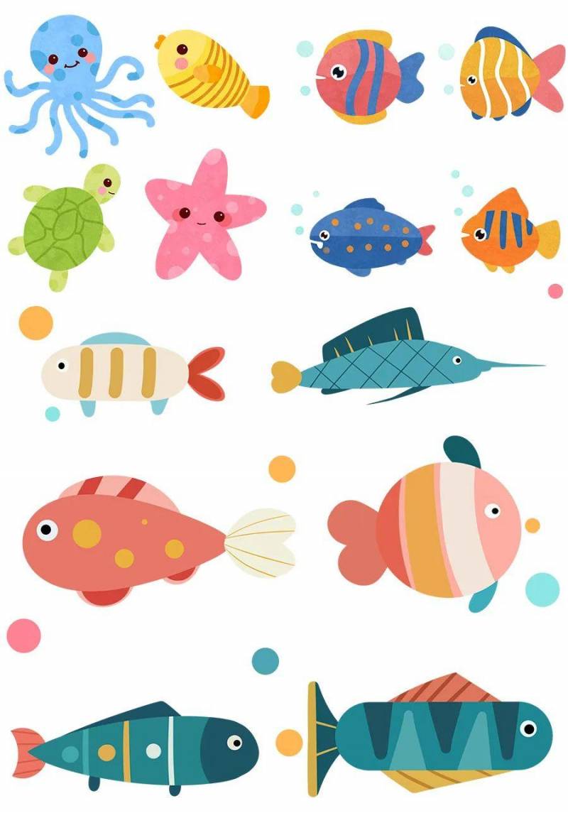 儿童画渐变色画法｜五彩热带鱼微景观绘画教程