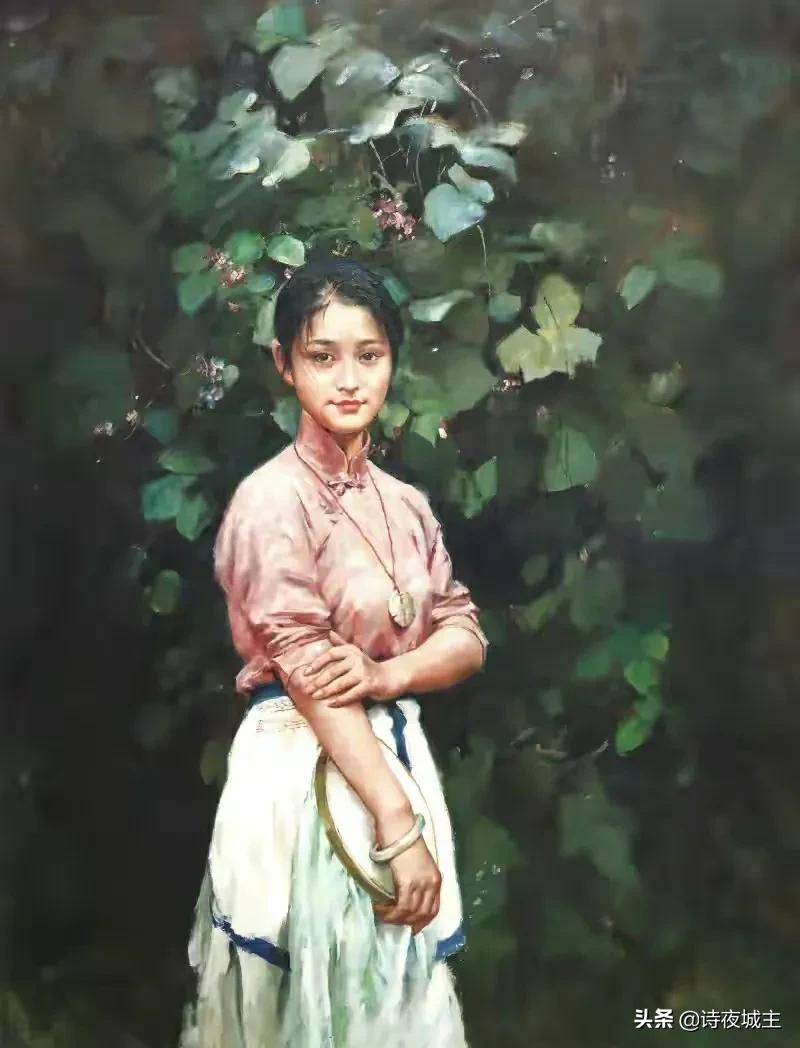 江南女子绘画潘鸿海人物油画，丰腴体态展古典韵味与现实风情