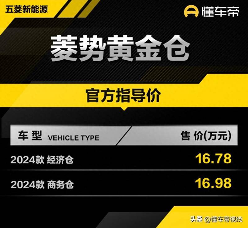 新能源面包车，五菱菱势黄金仓，起售价16.78万，载重1.4吨